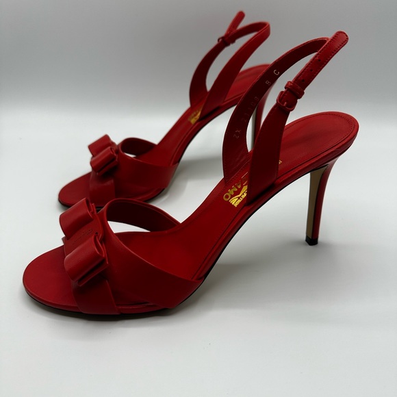 SALVATORE Ferragamo Lida Sandal Heels Size 8 - Picture 6 of 6